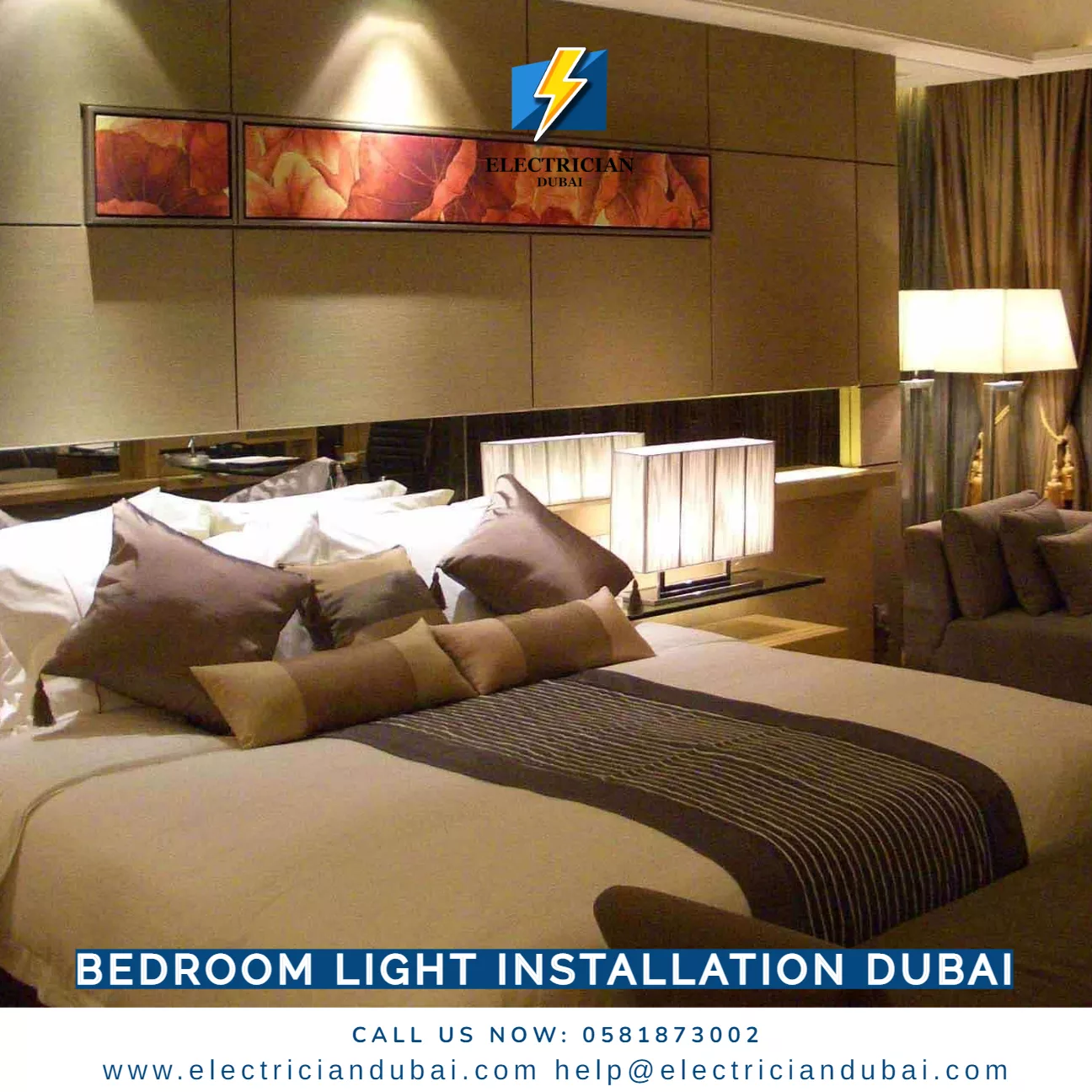 Bedroom Light Installation Dubai