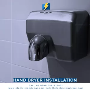 Hand dryer installation