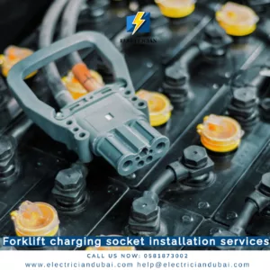 Forklift charging socket installation services
